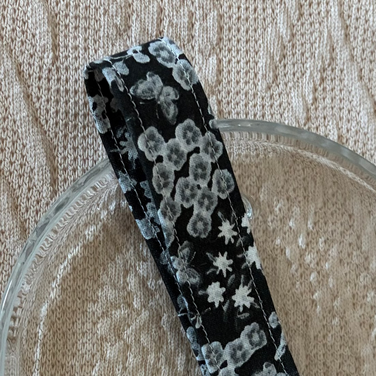 Midnight Bloom Handmade Wristlet