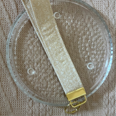 Ivory Birdsong Handmade Wristlet