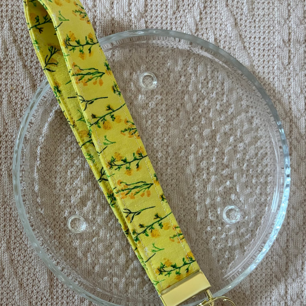 Golden Wildflower Handmade Wristlet
