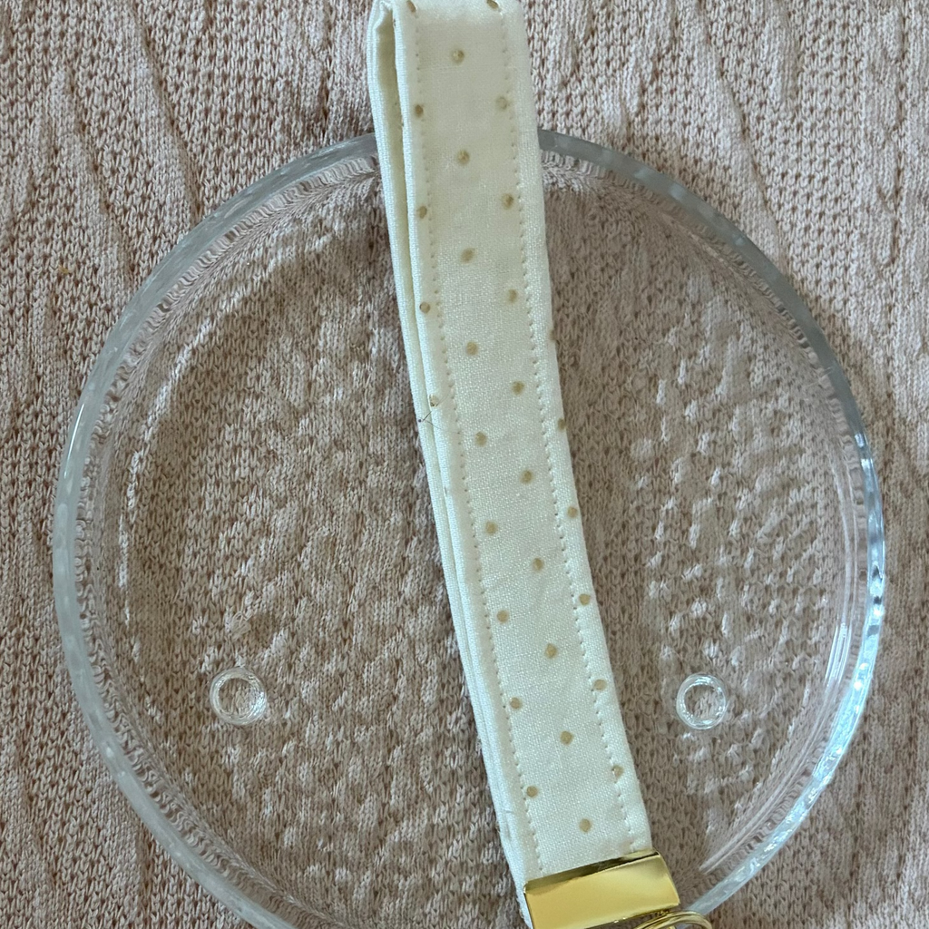 Champagne Glow Handmade Wristlet
