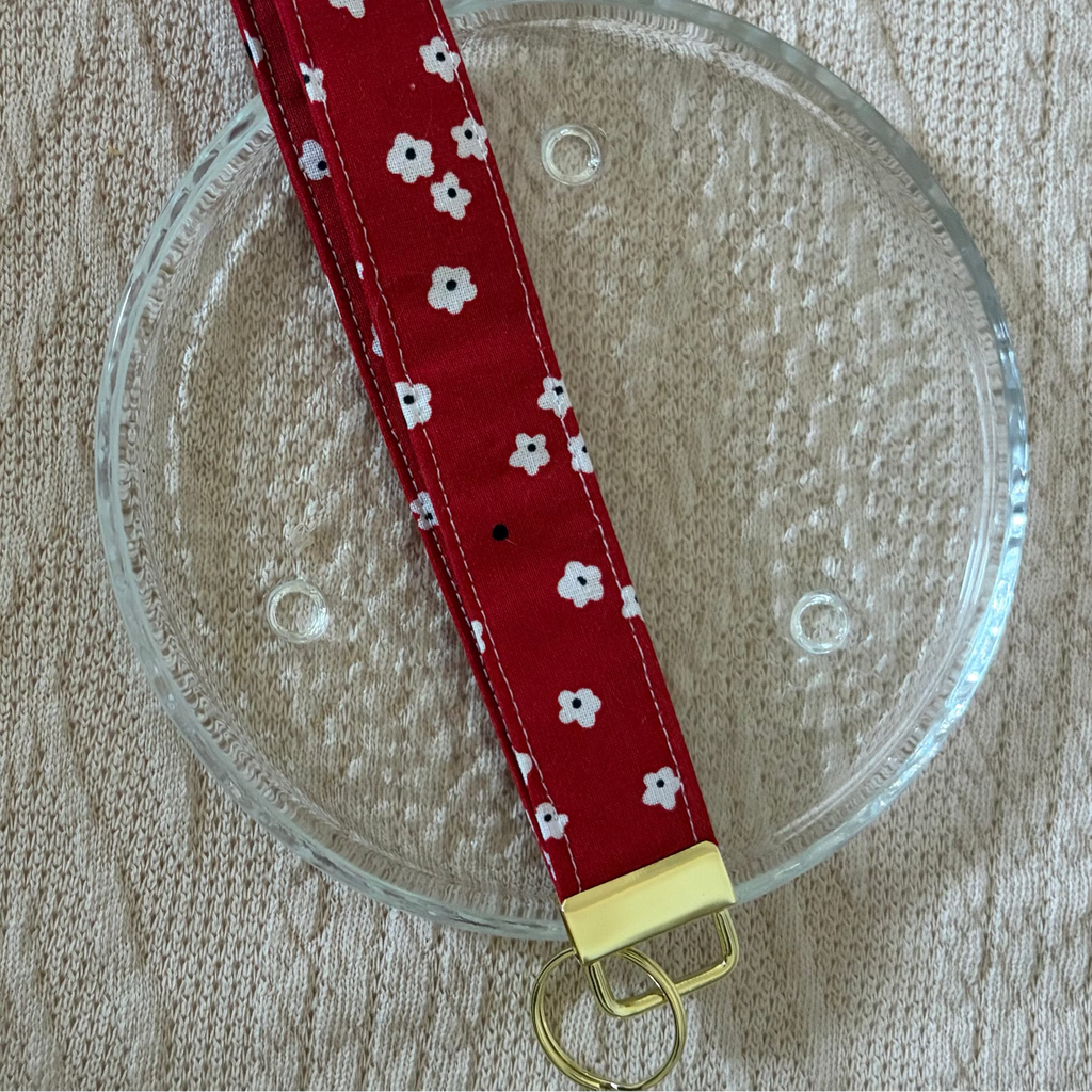 Cherry Picnic Handmade Wristlet