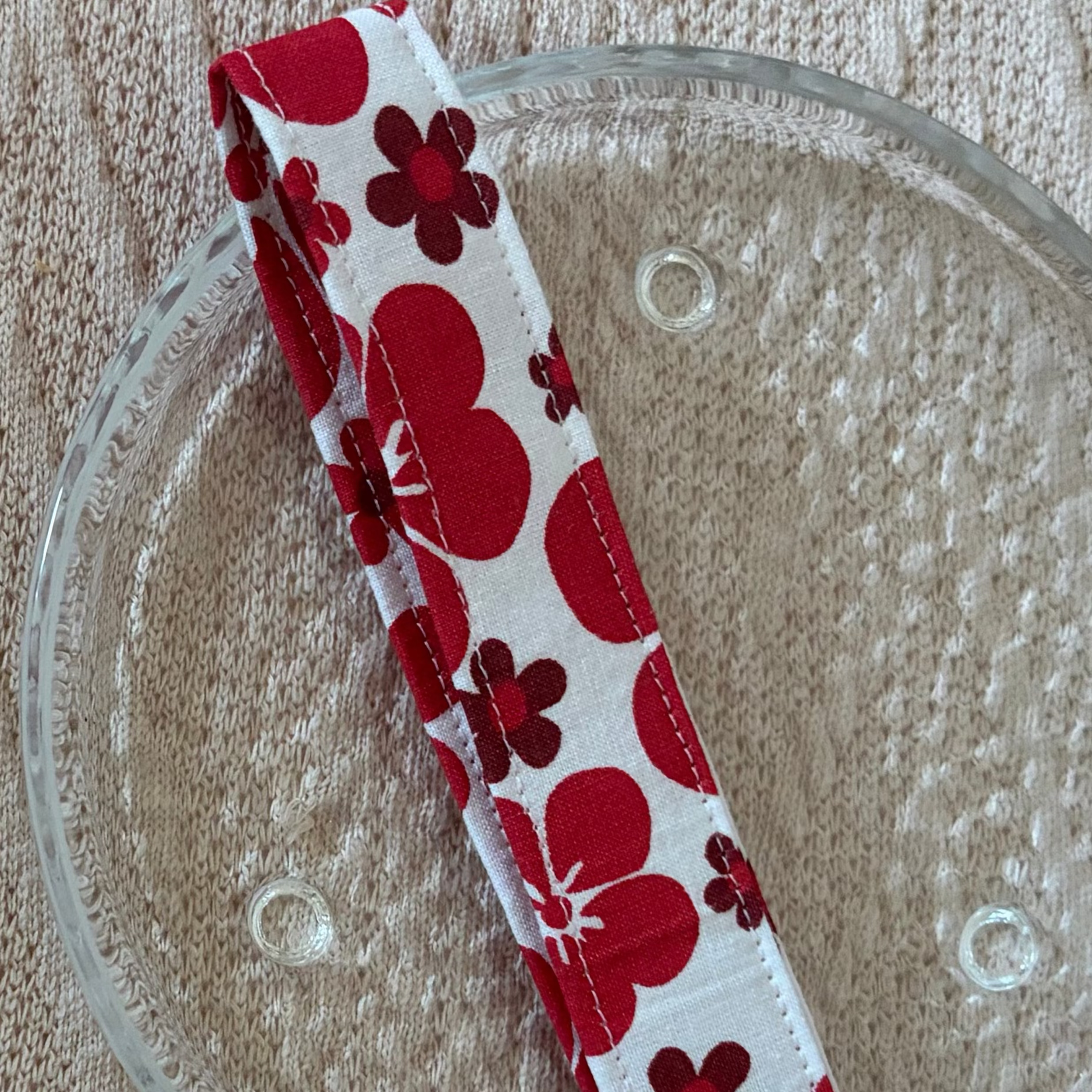 Scarlet Wildflower Handmade Wristlet