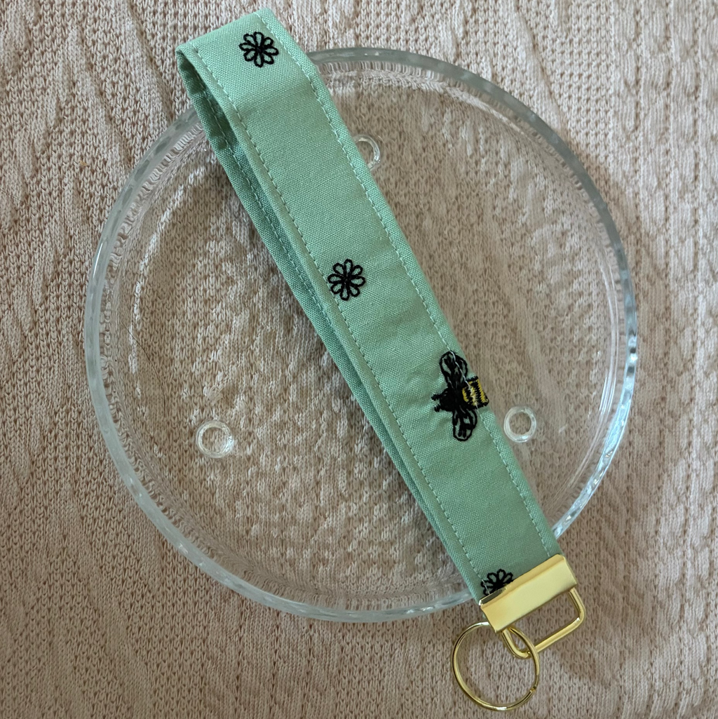 Bee Garden Handmade Wristlet