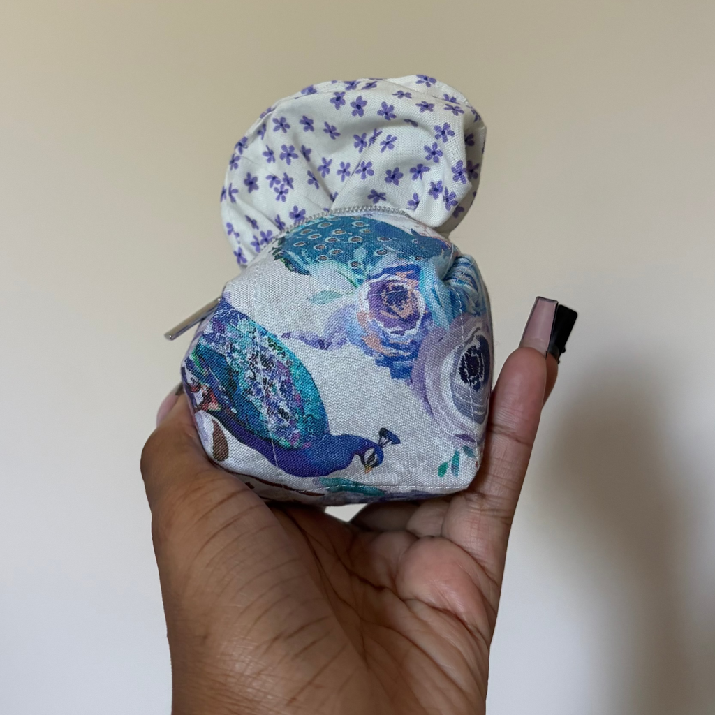 Peacock Tapestry Boxy Coin Pouch