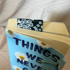 Midnight Bloom Handmade Fabric Bookmark