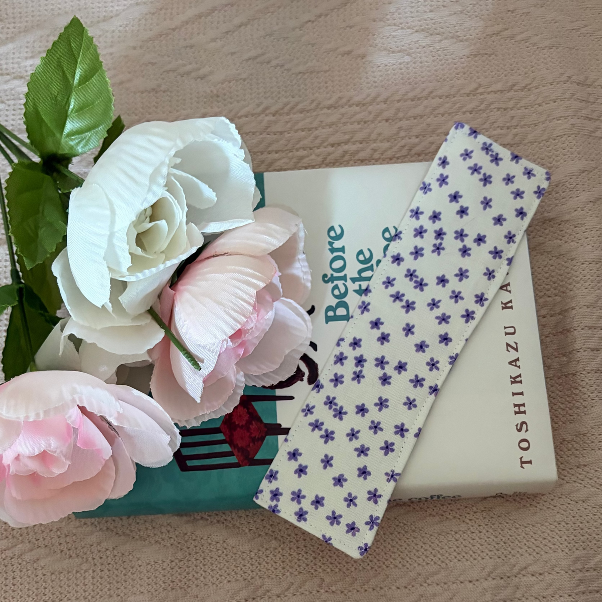 Lavender Sprinkle Handmade Fabric Bookmark