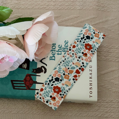 Amber Wildflower Handmade Fabric Bookmark