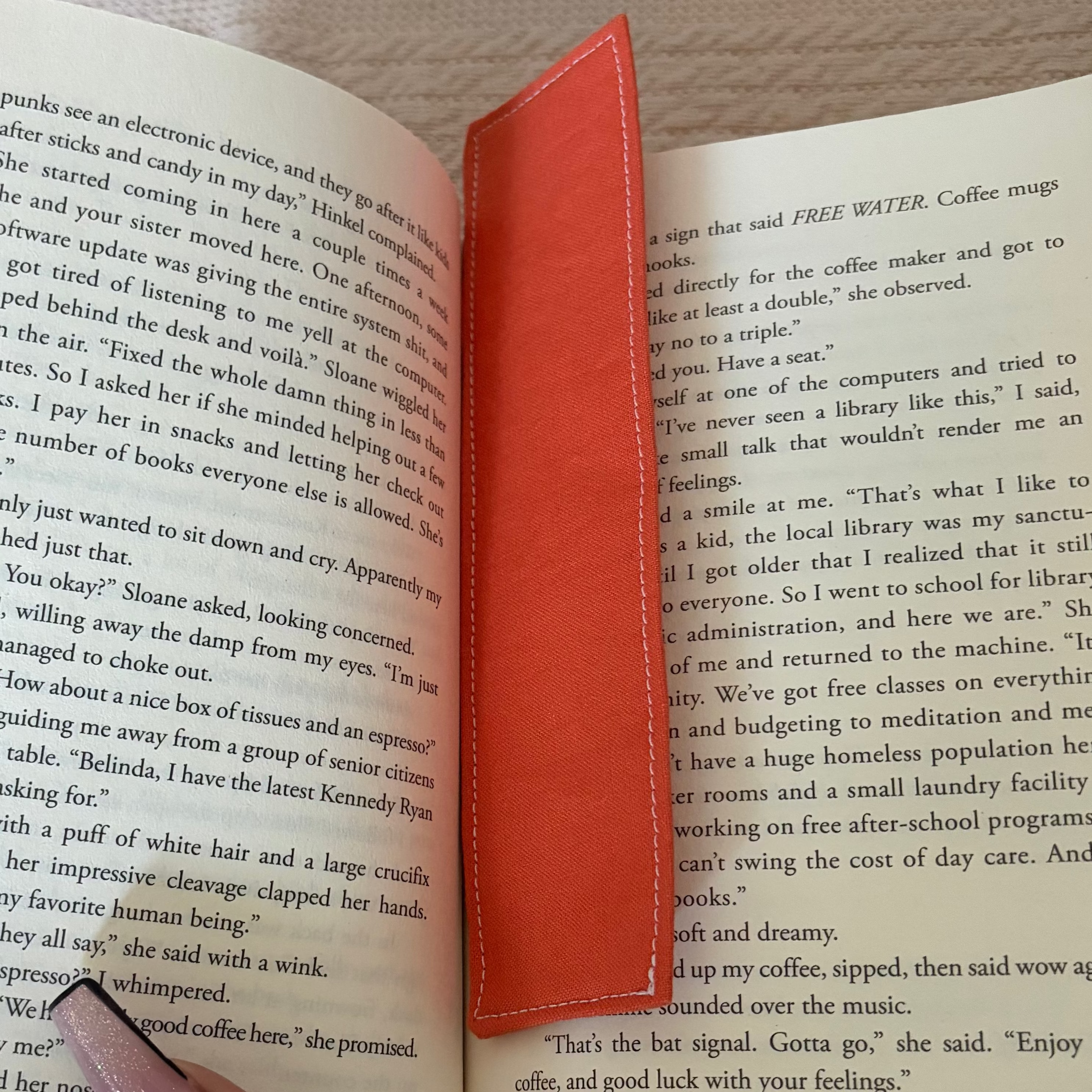 Solid Color Handmade Fabric Bookmark