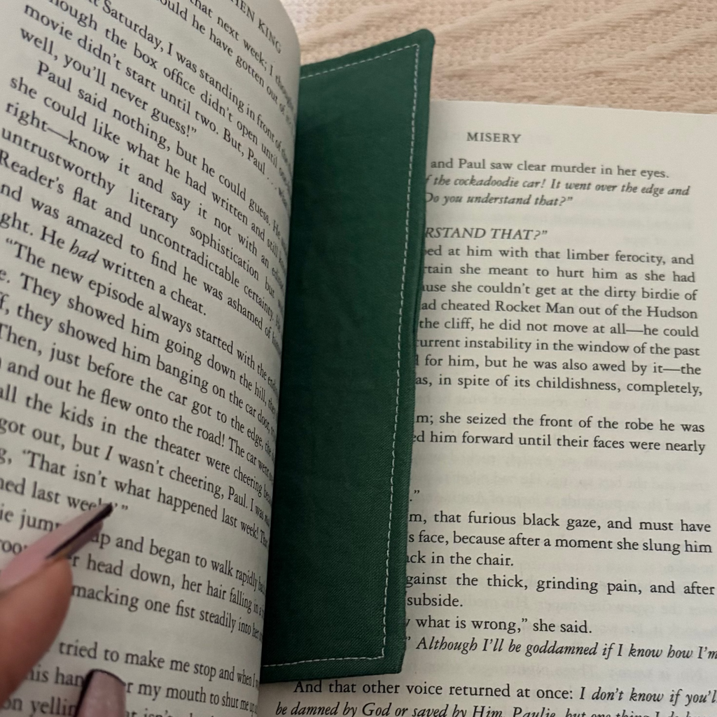 Solid Color Handmade Fabric Bookmark
