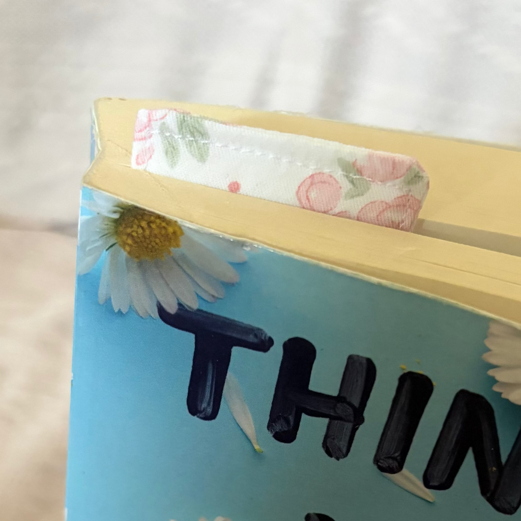Porcelain Rose Handmade Fabric Bookmark