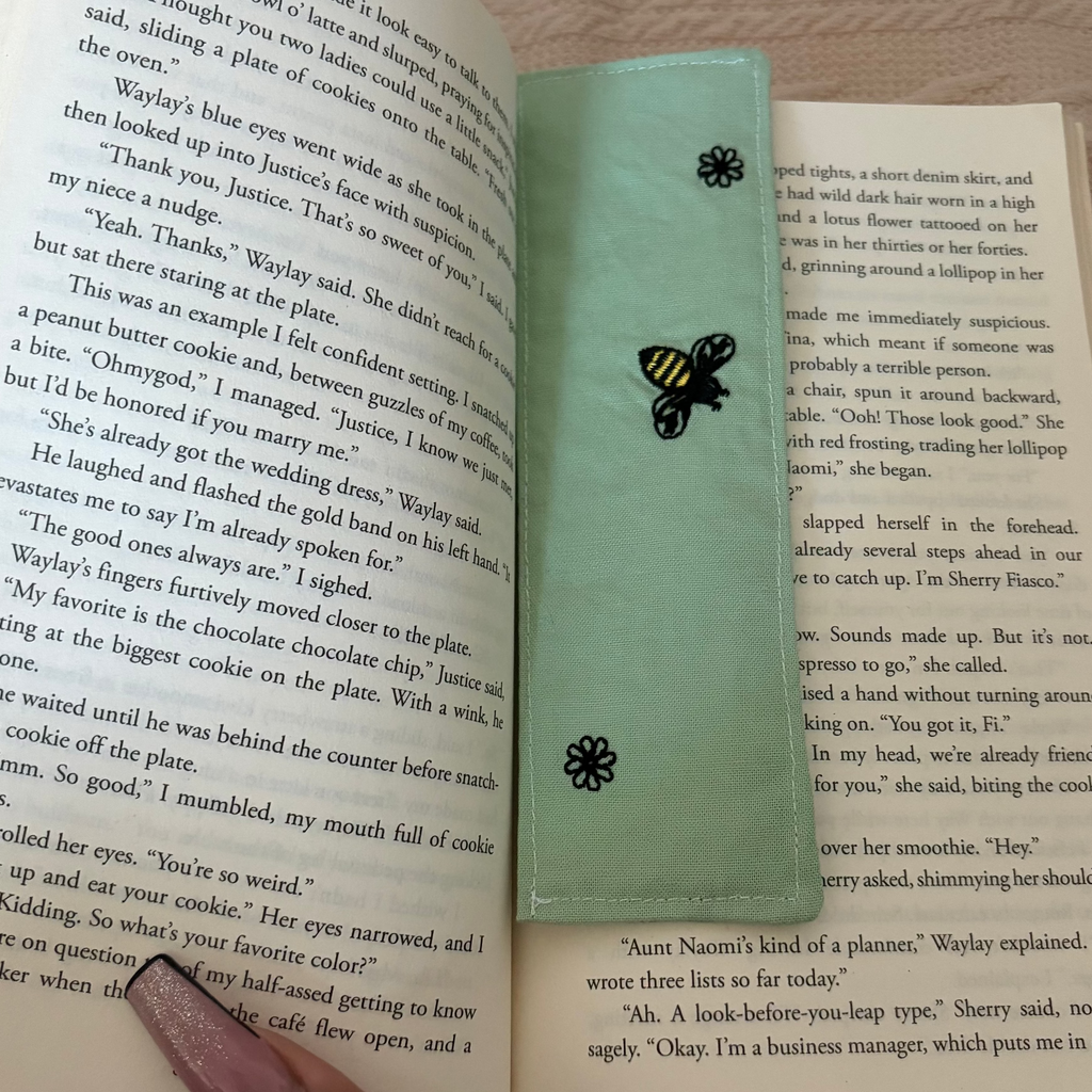 Bee Garden Handmade Fabric Bookmark