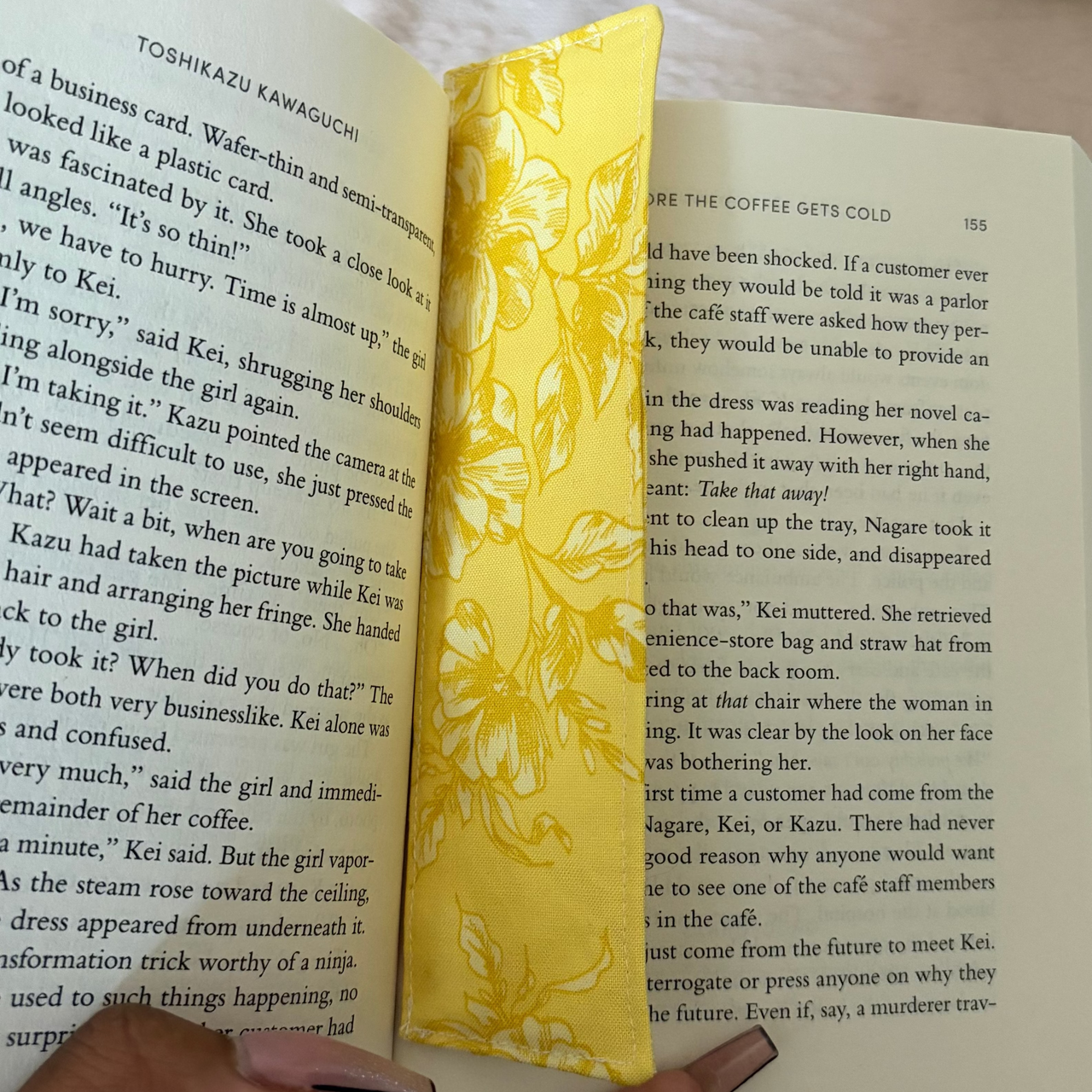 Golden Garden Handmade Fabric Bookmark