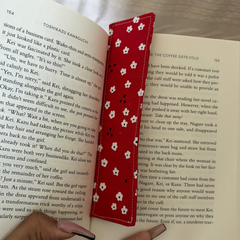 Cherry Picnic Handmade Fabric Bookmark