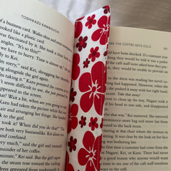 Scarlet Wildflower Handmade Fabric Bookmark