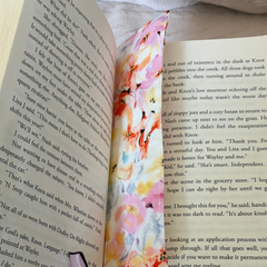Blush Petals Handmade Fabric Bookmark
