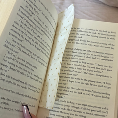 Champagne Glow Handmade Fabric Bookmark