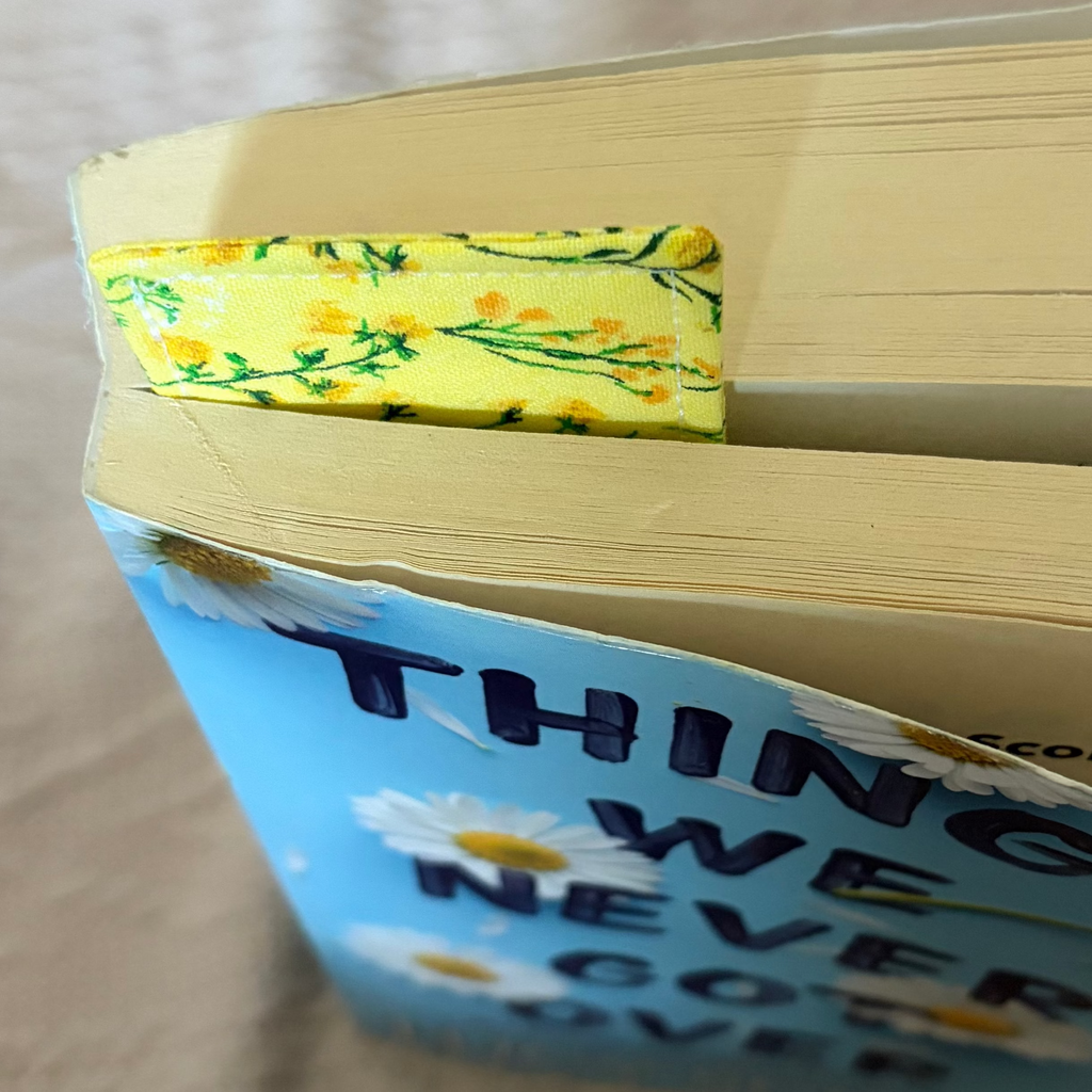 Golden Wildflower Handmade Fabric Bookmark