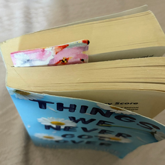 Blush Petals Handmade Fabric Bookmark