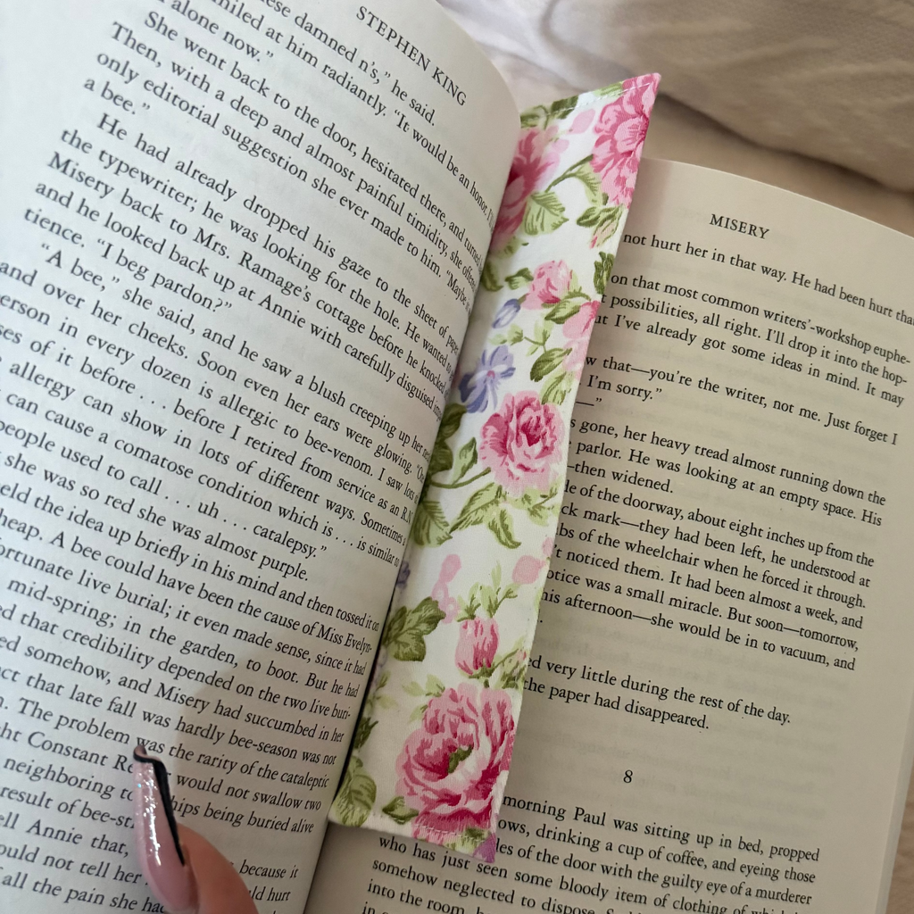Rosy Daydream Handmade Fabric Bookmark