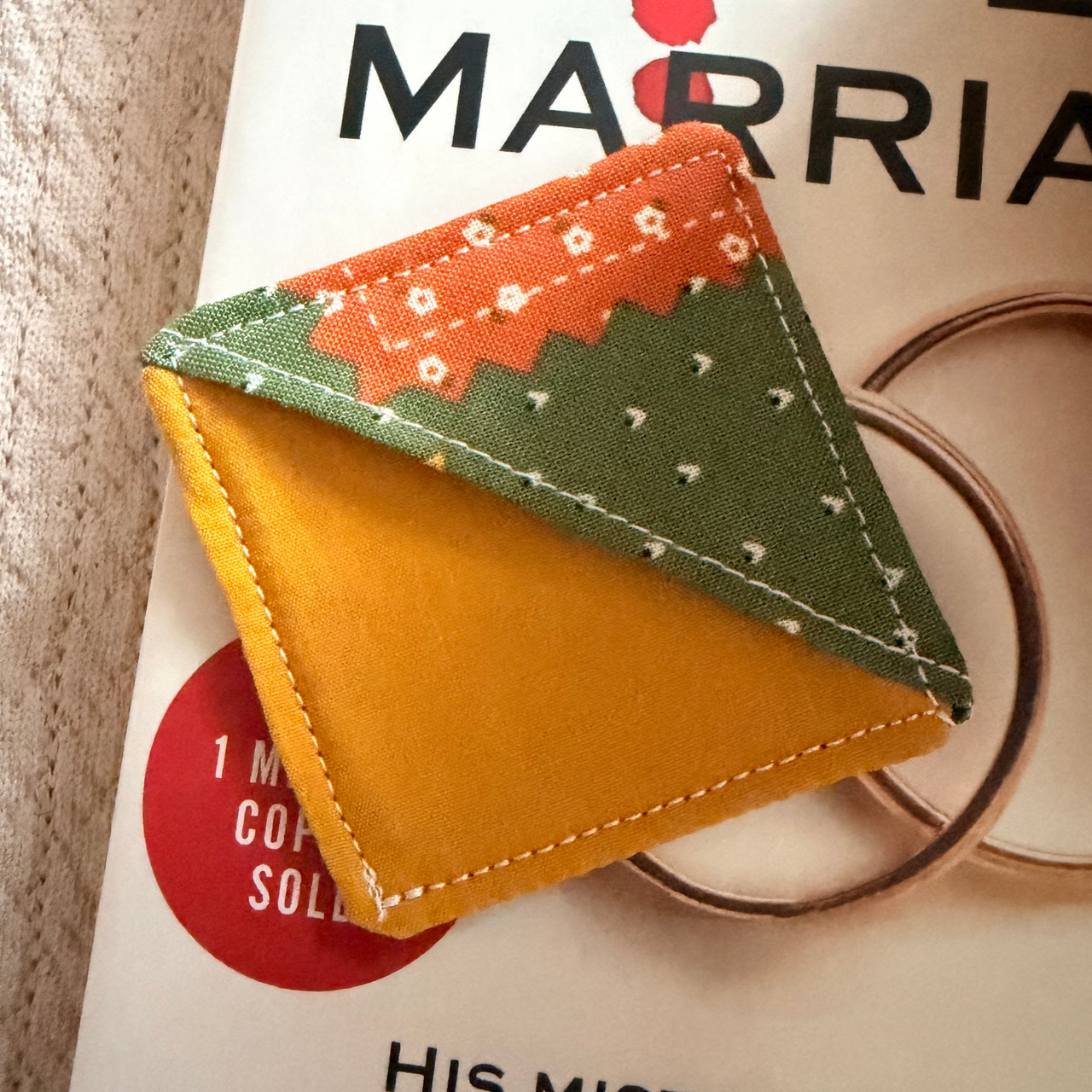 Harvest Patch Fabric Corner Bookmark