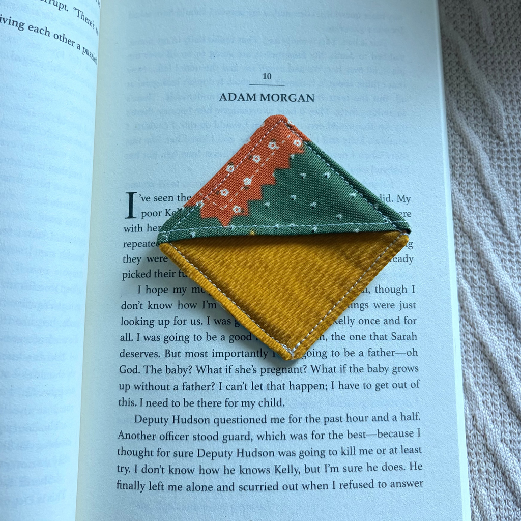 Harvest Patch Fabric Corner Bookmark